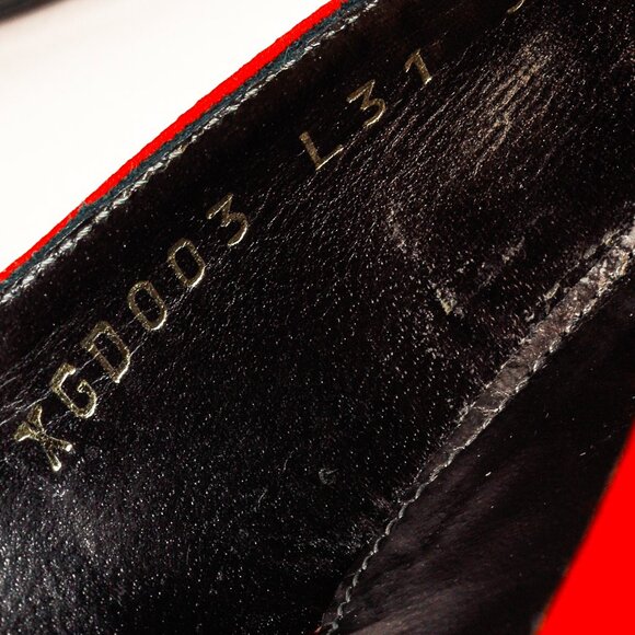 Giorgio Armani Rosso Velvet & Satin D'Orsay Heels - Picture 11 of 12